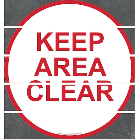 Superior Mark Floor Sign, Superior Mark, Keep Area Clear, 17.5in SMFS0212